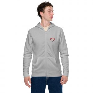 Unisex zip hoodie - LOVE & PEACE
