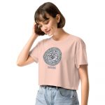Women’s crop top - Oriental Calligraphy White