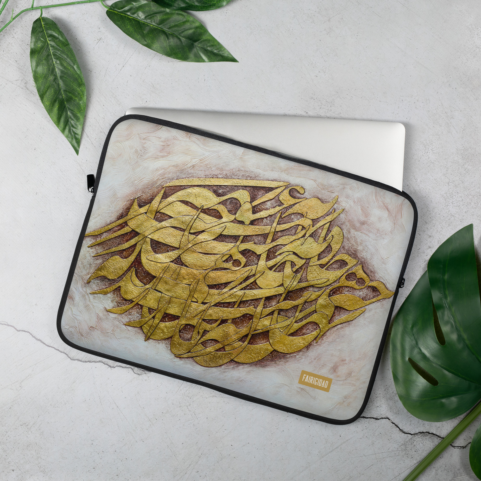 Laptop Sleeve - Oriental Calligraphy Oval Laptop Sleeve - Oriental Calligraphy Oval