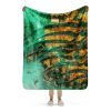 Sherpa blanket - Orient Calligraphy green