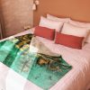 Sherpa blanket - Orient Calligraphy green
