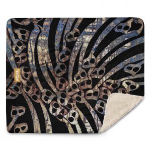 Sherpa blanket - Oriental calligraphy “H”