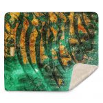 Sherpa blanket - Orient Calligraphy green
