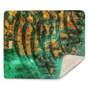 Sherpa blanket - Orient Calligraphy green