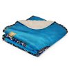 Sherpa blanket - Orient Tile blue